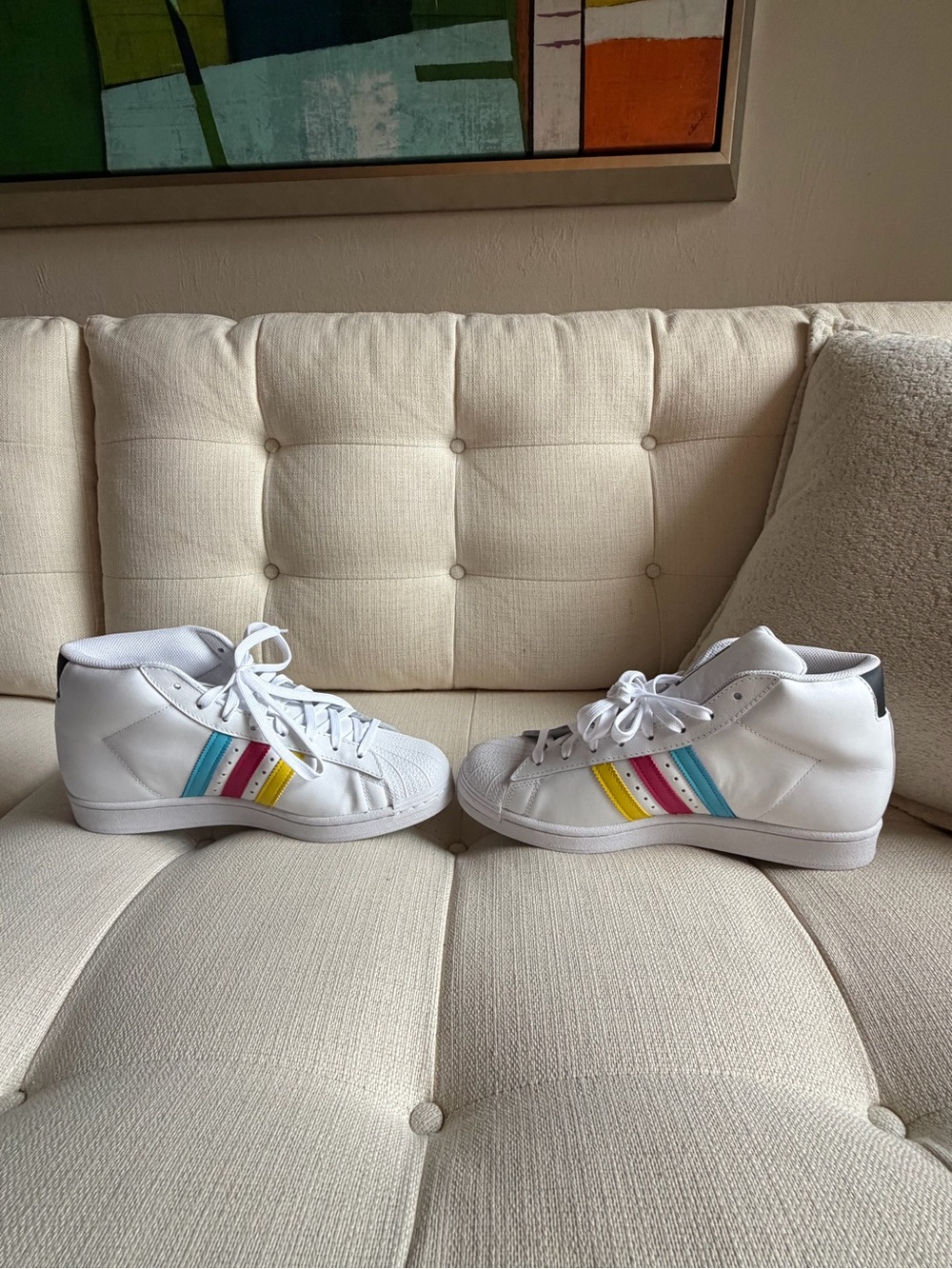 Adidas Pro Model Colorful FX0183 Cloud White Bran New 9.5 - Picture 3 of 11